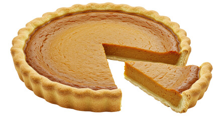 Isolated Pumpkin Pie