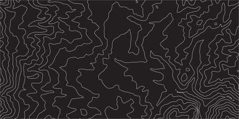 Abstract Topographic Map Design on a Black Background: Geometric Contours and Circular Patterns Illustrating Natural Elevation and Terrain with a Digital, Futuristic Touch