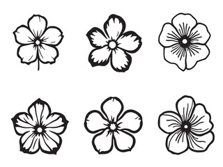 Periwinkle black line art with white background design