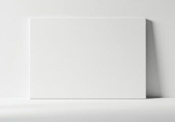 Blank white canvas on a plain background ready for artistic expression in any creative project