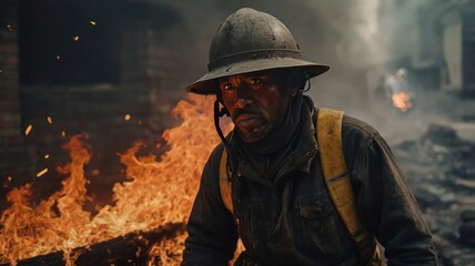 Obraz premium firefighter
