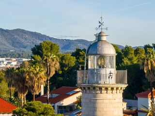 Faro de San Cristobal en Vilanova y Geltru, Barcelona, Cataluña