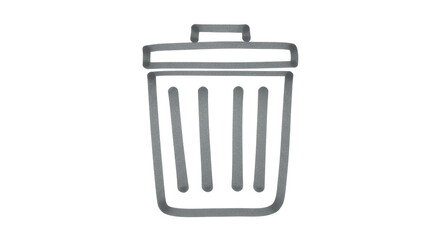 Isolated Trash Can