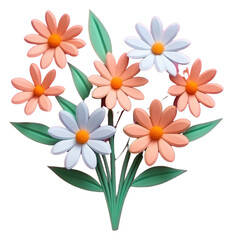 Fototapeta premium PNG Flower asteraceae graphics pattern.