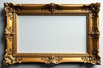 Ornate gold filigree frame with intricate damask design , Damask, Frame