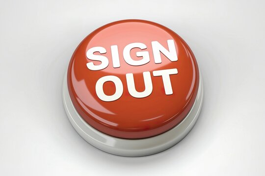 a large red button with the white text SIGN OUT.