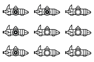 Fototapeta na wymiar turbolift prime line art elegant futuristic motion system illustration concept