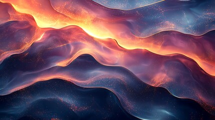 Obraz premium Flowing abstract layers in luxury metallic finish high resolution image