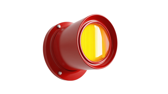 bold colour alarm siren icon - white background --ar 16:9