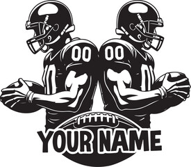 Patriotic American Football Player SVG | USA Flag Sports Silhouette