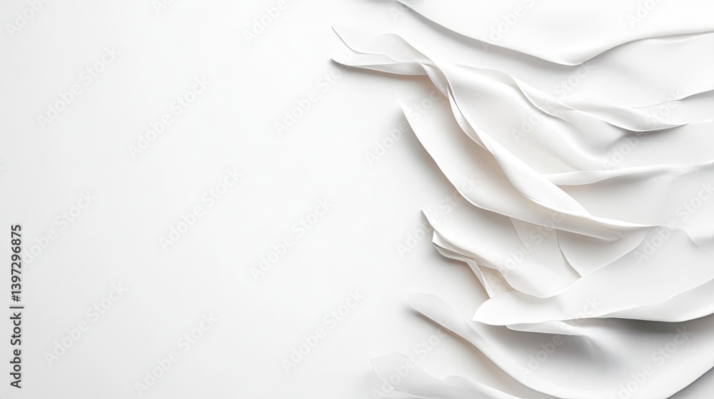 Poster dynamic white background art scale with flowing textures minimalist style creative design abstract f