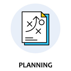 Business Planning Strategy Calendar Vector Icon design