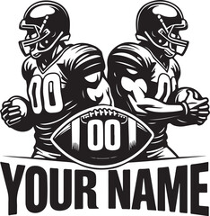 Patriotic American Football Player SVG | USA Flag Sports Silhouette