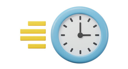 Isolated Clock with Speed Lines