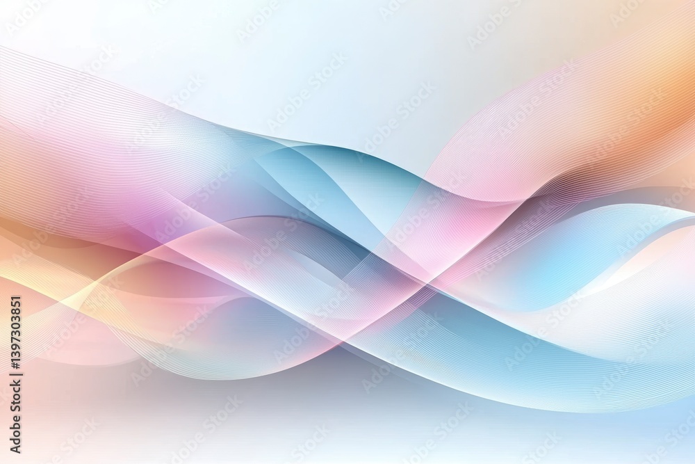 Poster dynamic abstract waves digital art background design modern aesthetic smooth transitions colorful vi