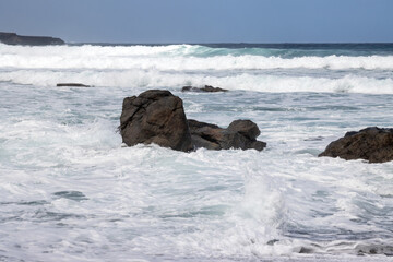 Fototapeta premium Waves and rocky Atlantic ocean coast, Spain