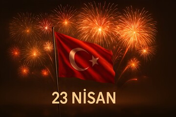 23 april in turkey celebration day background.
