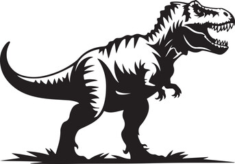 Dinosaur silhouette victor design with white background