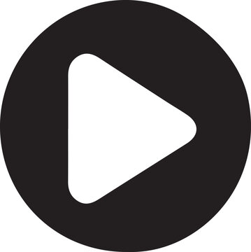 Silhouette vector of a play button for video, ideal for media, video platforms, streaming, and entertainment designs. EPS file perfect for digital and print use.