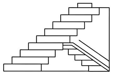 Obraz premium pes stairway design collection