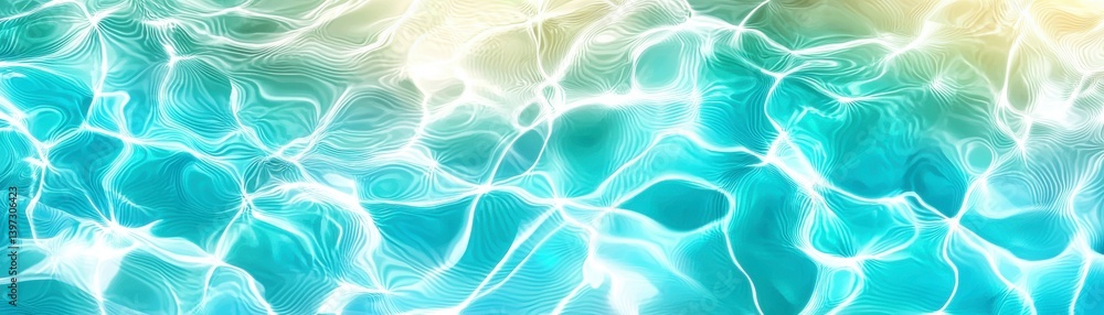 Poster captivating sunlit water ripple patterns aquatic environment high-resolution image serene atmosphere