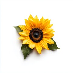 Obraz premium Bright sunflower with vibrant yellow petals and dark center.