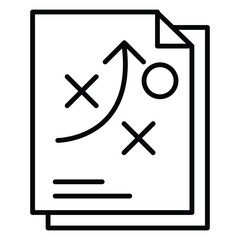 Strategy and Planning Document vector Icon Design