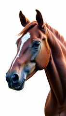 Obraz premium Horse's head against bright white background , animal silhouette, equine