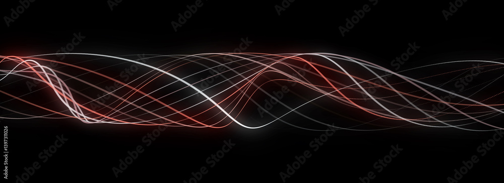 Poster abstract wave with lines. digital frequency track equalizer. illustration dynamic music wave. techno