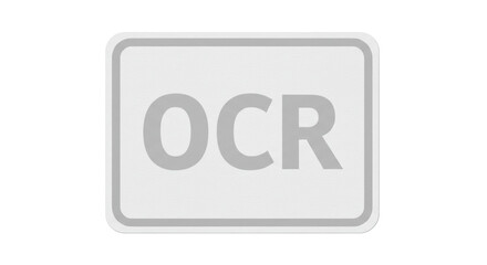 Isolated Optical Character Recognition OCR Icon