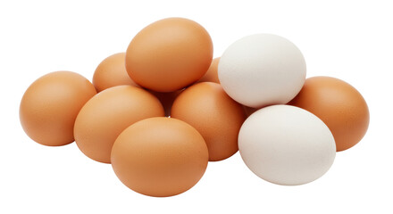 Isolated Pile of Chicken Eggs