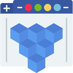 Obraz premium Microservices Architecture Icon