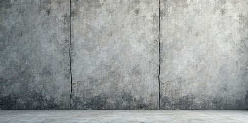 Grey textured concrete wall with subtle cracks and erosion, modern design, grey concrete, worn stone