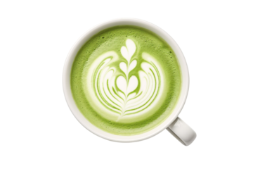 Hot matcha latte