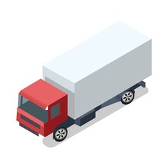 Truck Illustration – Red and White Delivery Vehicle