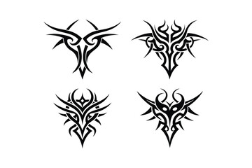 Obraz premium Tribal tattoo body vector on white background