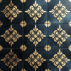 Elegant decorative tiles with intricate designs.