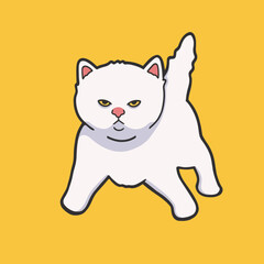 Tuff Guy, Cat Meme Sticker T-shirt Vector Cute Illustration