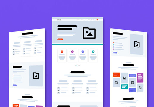Modern Responsive Website Wireframe Template for Creative Agencies