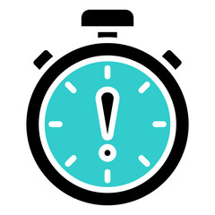 Deadline, Hybrid Work Glyph Dual Tone Design Vector Concept