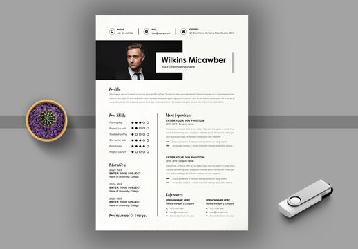 Simple and Stylish CV Layout for Creatives