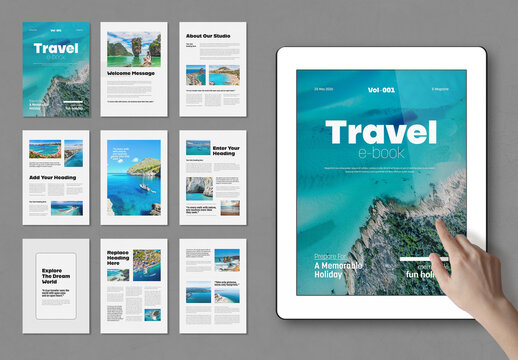 Travel Ebook Magazine Template
