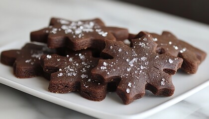 Festive Chocolate Snowflake Cookies