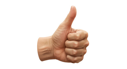 Isolated Thumbs Up Hand Gesture