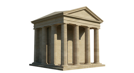Isolated Ancient Greek Temple