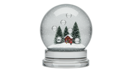 Isolated Snow Globe with Winter Scene
