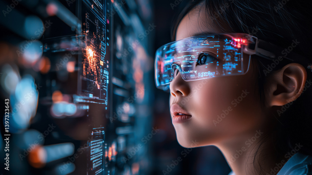 Aufkleber innovative learning experience in an ai-powered education hub for students