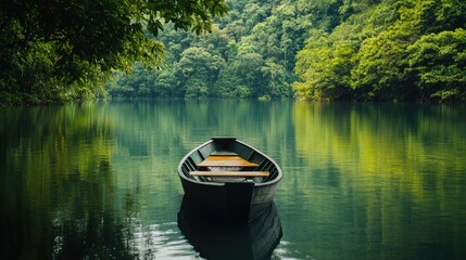Gentle Boat Ride in a Quiet Landscape Filled with Natural Charm