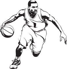 basketball player with ball