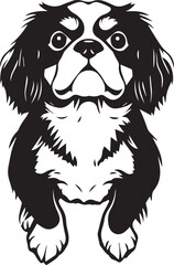 Dog Cavalier King Charles Spaniel. Hand drawn vector illustration	